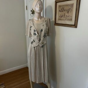 Vintage dress with vest